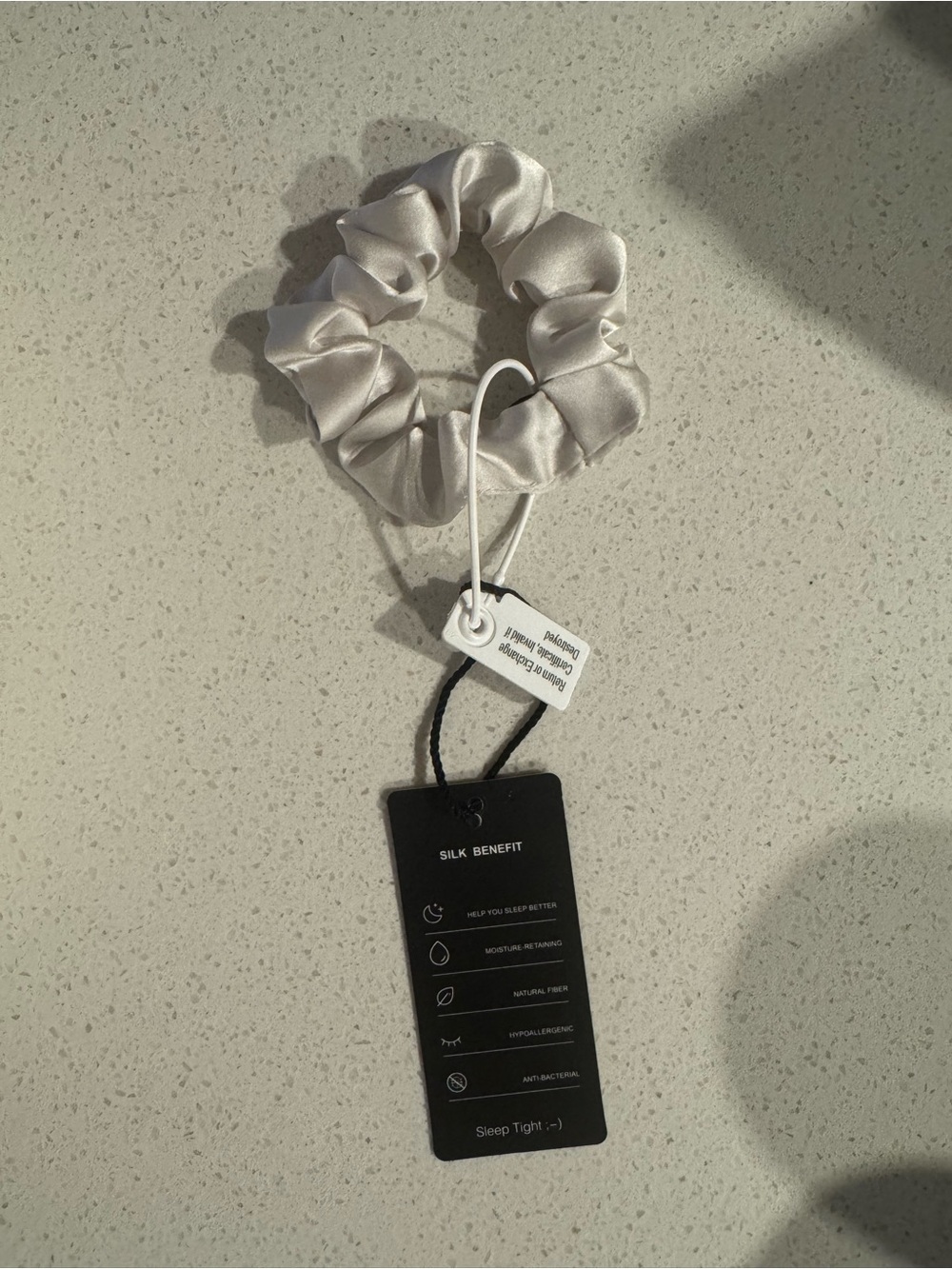NWT SilkSilky 100% pure silk Hair Scrunchie in ivory